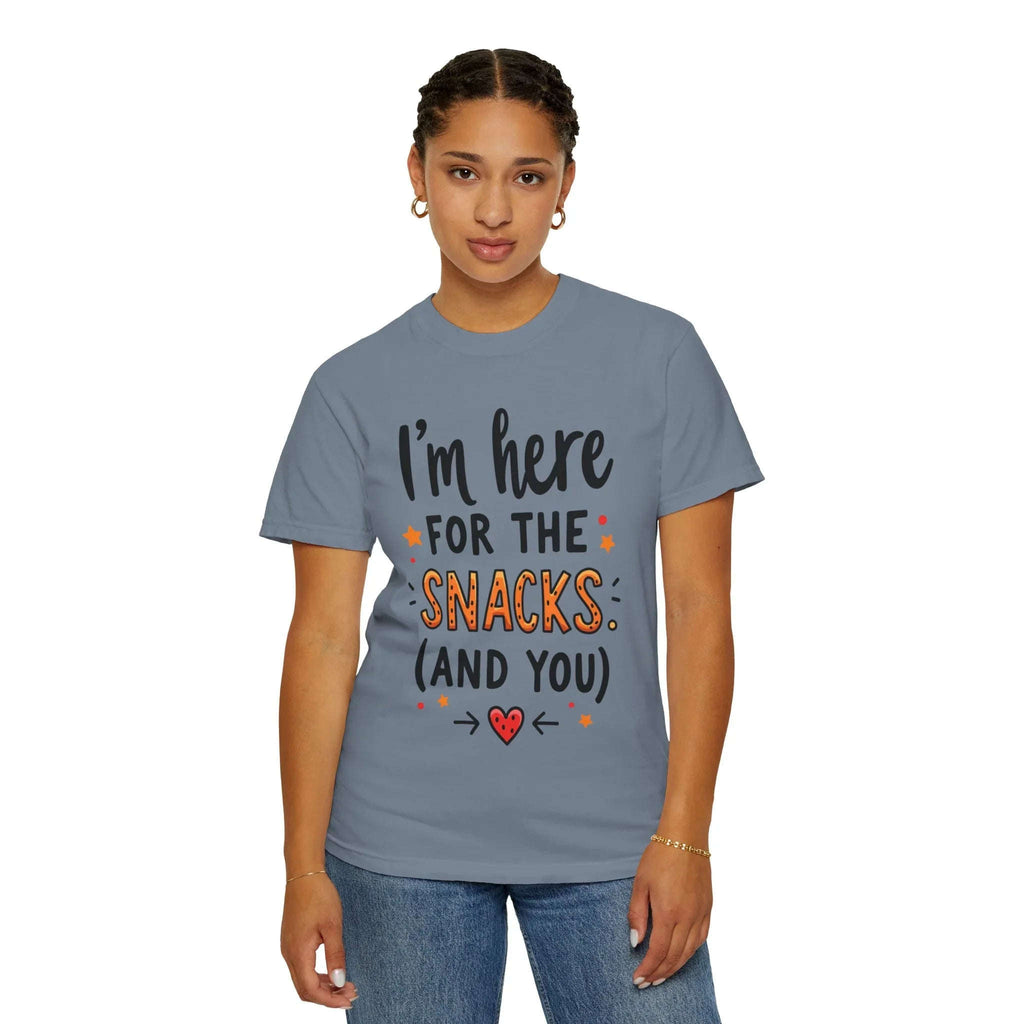 Im Here For The Snacks And You Shirt, Funny Snack Quote T-Shirt, Cute Hearts Tee, Snack Lover Gift, Foodie Humor, Valentine