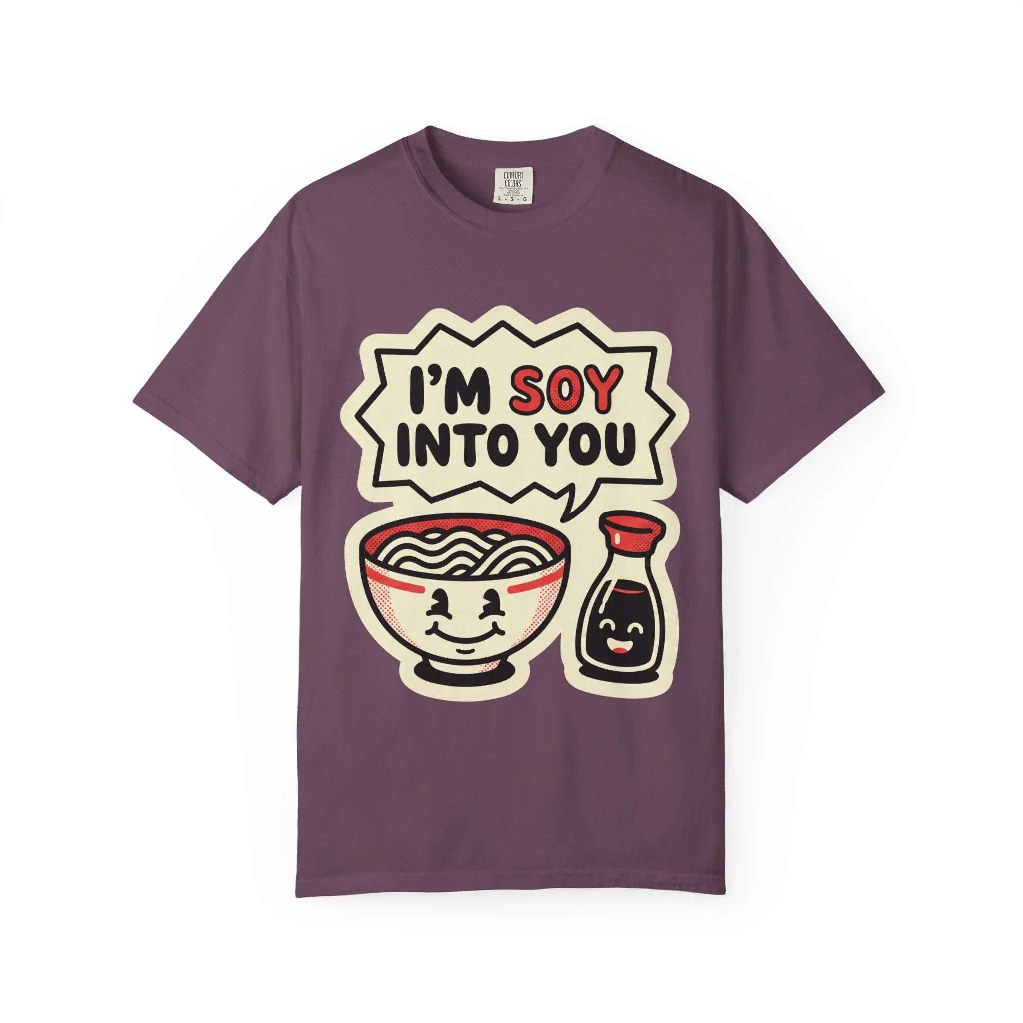 Im Soy Into You Ramen Shirt, Cute Ramen Bowl Tee, Funny Food Pun T-Shirt, Soy Sauce Noodle Graphic, Foodie Valentine Gift Berry M