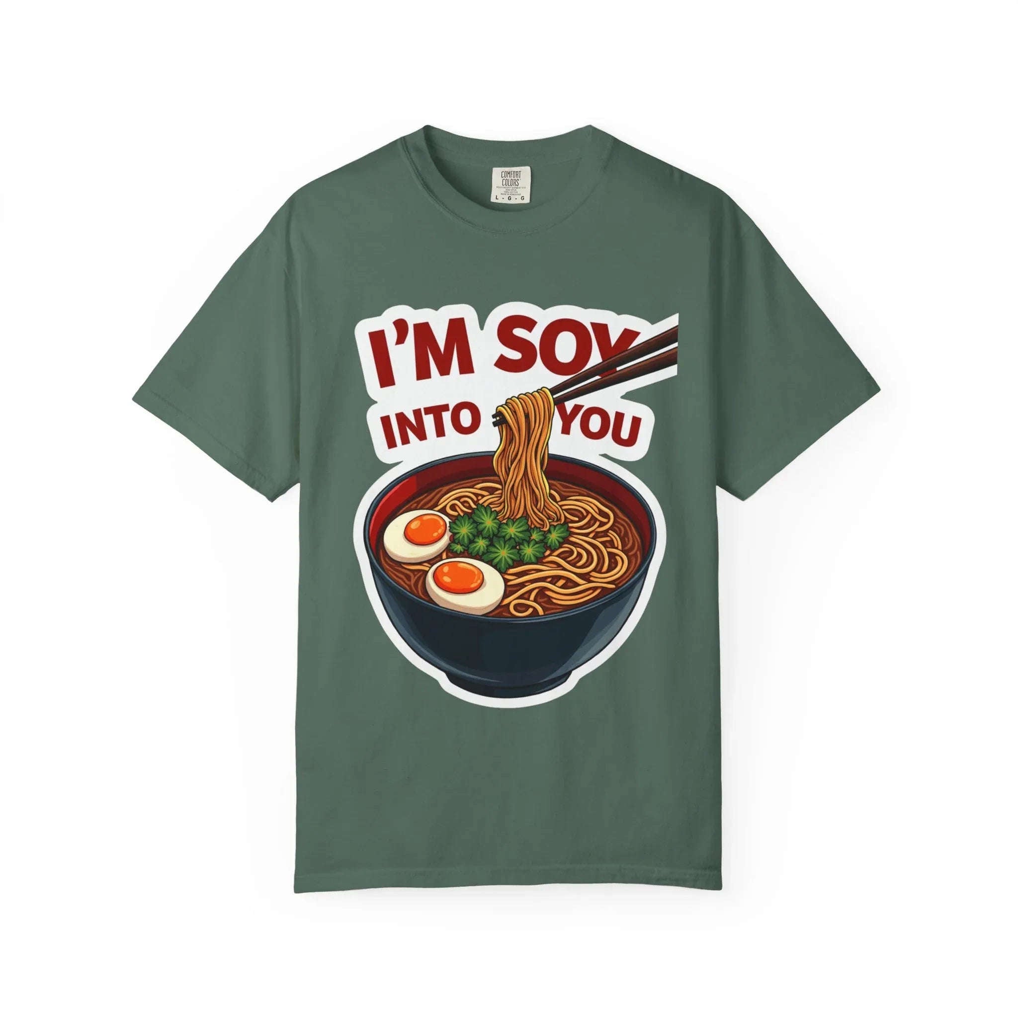 Im Soy Into You Ramen Shirt, Cute Ramen Bowl Tee, Funny Noodle Pun T-Shirt, Soy Sauce Foodie Gift, Valentine Date Night Blue Spruce