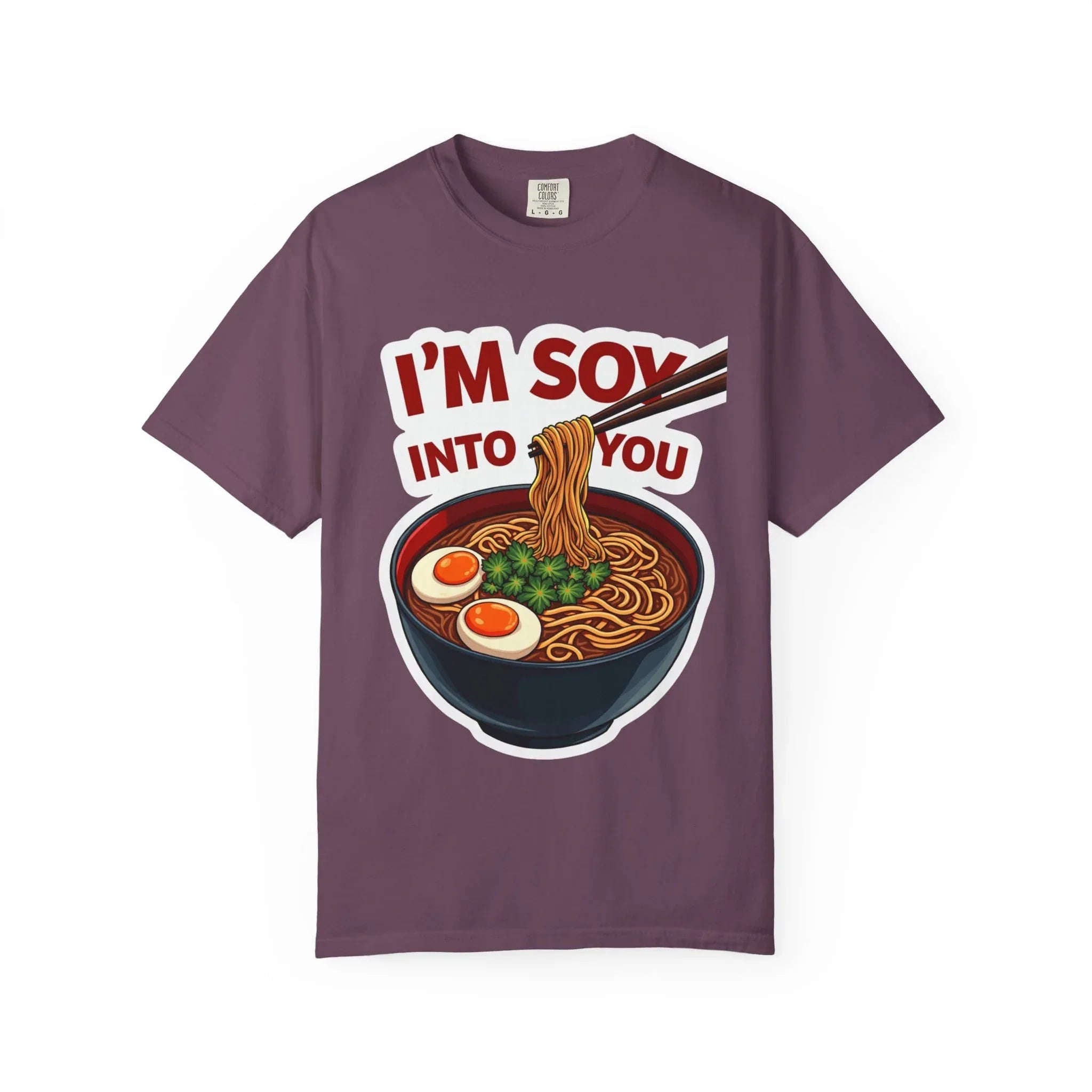 Im Soy Into You Ramen Shirt, Cute Ramen Bowl Tee, Funny Noodle Pun T-Shirt, Soy Sauce Foodie Gift, Valentine Date Night Berry M