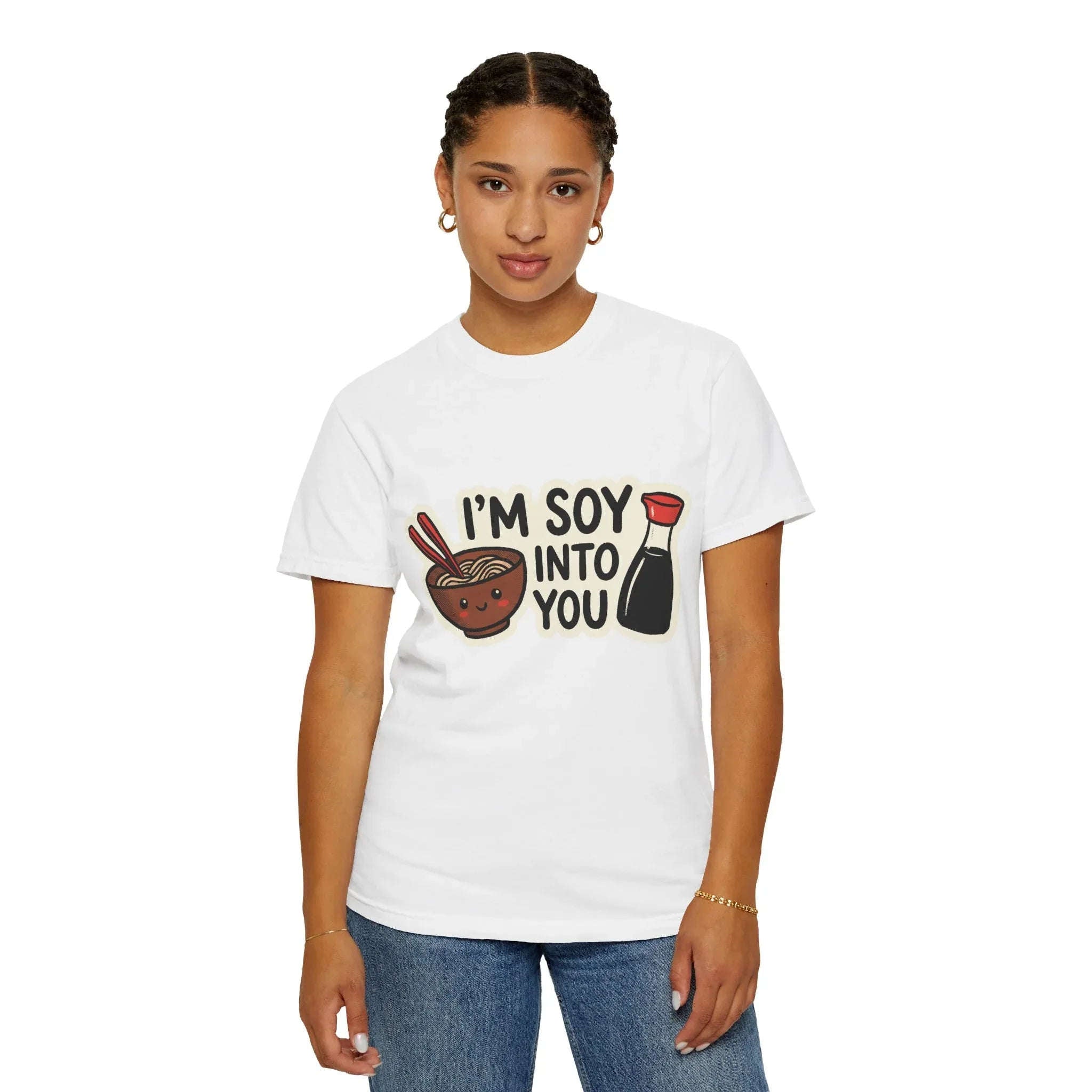 Im Soy Into You Shirt, Ramen Bowl Soy Sauce Tee, Funny Noodle Pun T-Shirt, Cute Foodie Graphic, Ramen Night Gift