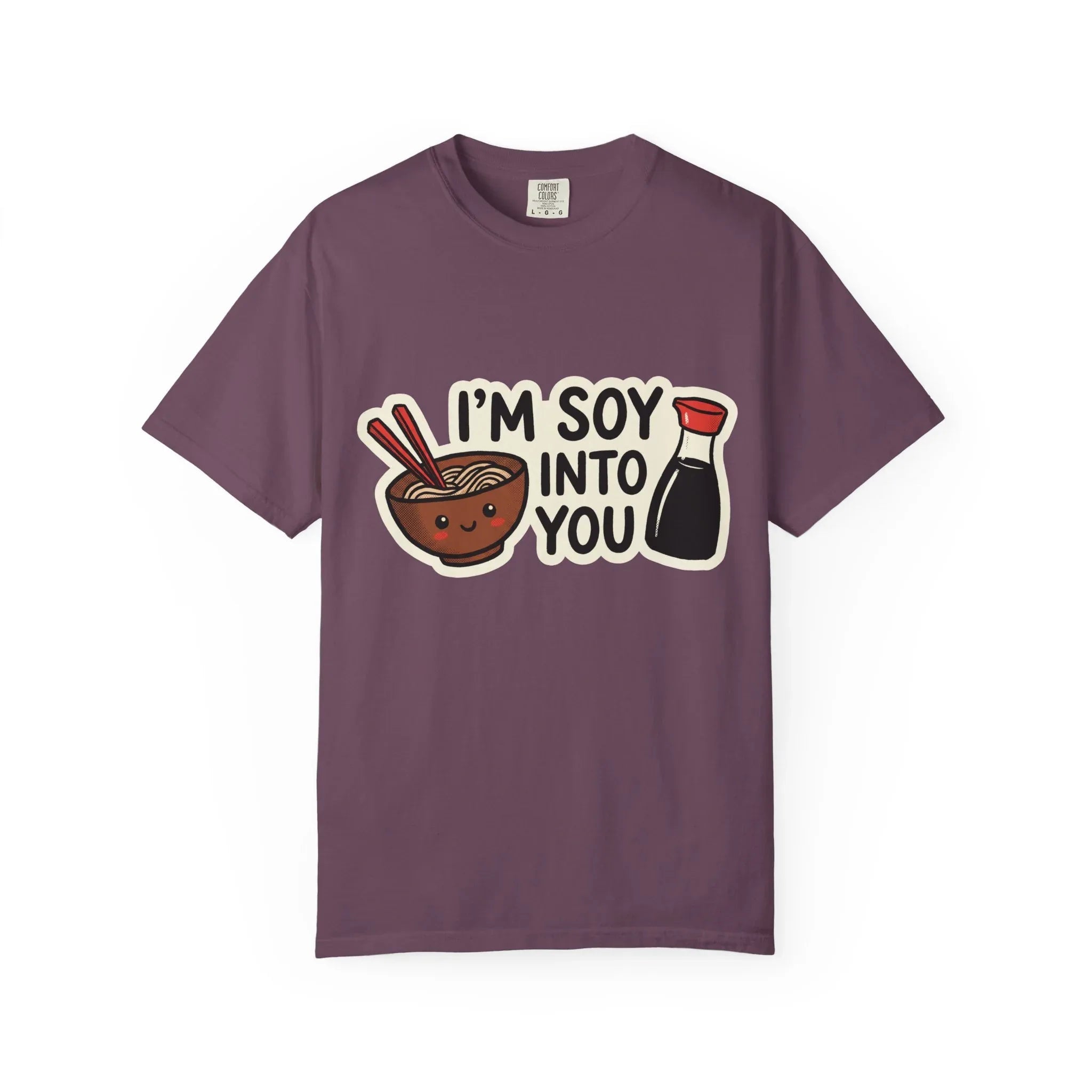 Im Soy Into You Shirt, Ramen Bowl Soy Sauce Tee, Funny Noodle Pun T-Shirt, Cute Foodie Graphic, Ramen Night Gift Berry M