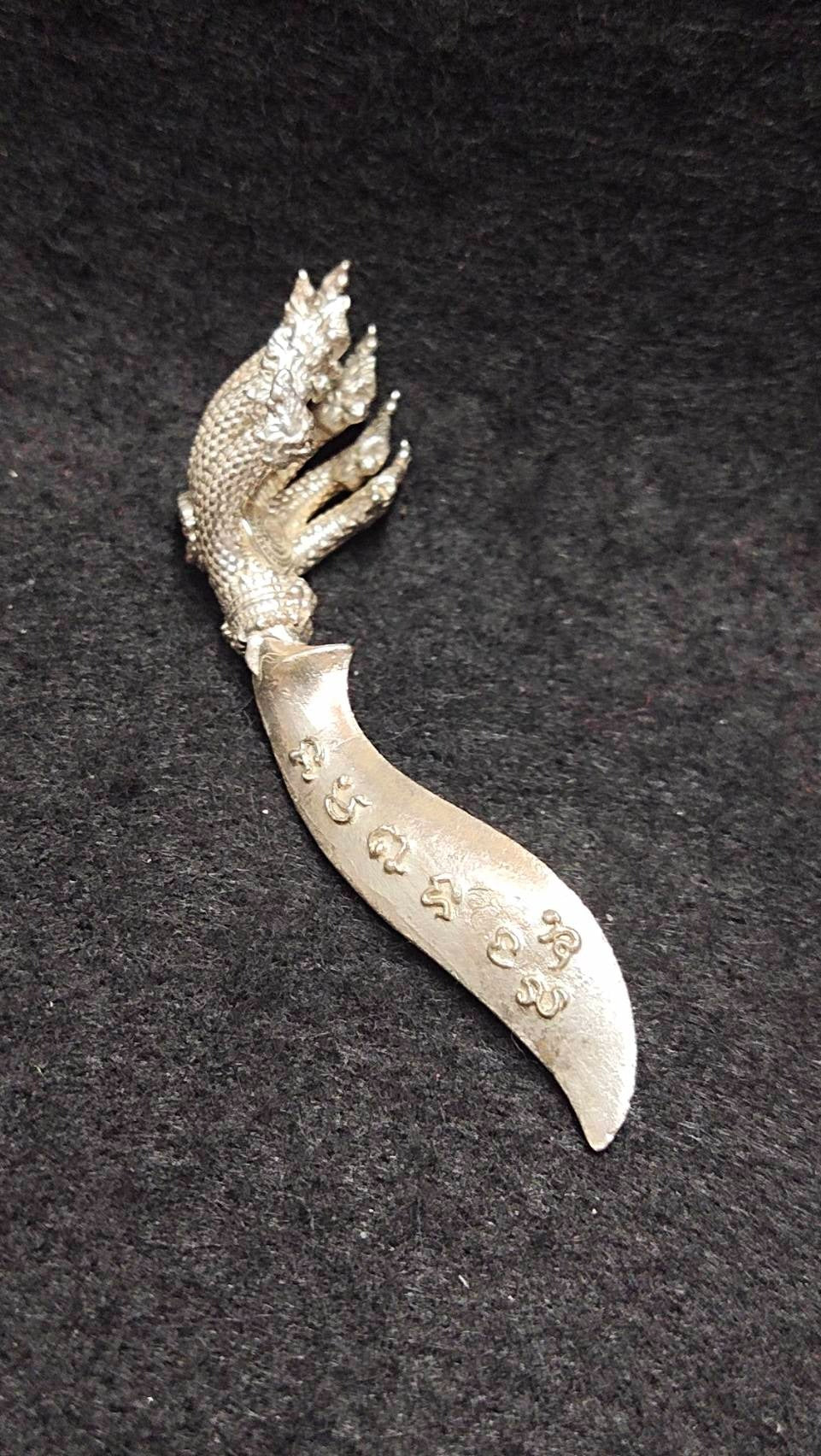 Authentic Meed Satta Nakharat Knife - Sacred Seven-Headed Naga Edition from Wat Tham Wang Pha, Ubon Ratchathani, Crafted in 2560