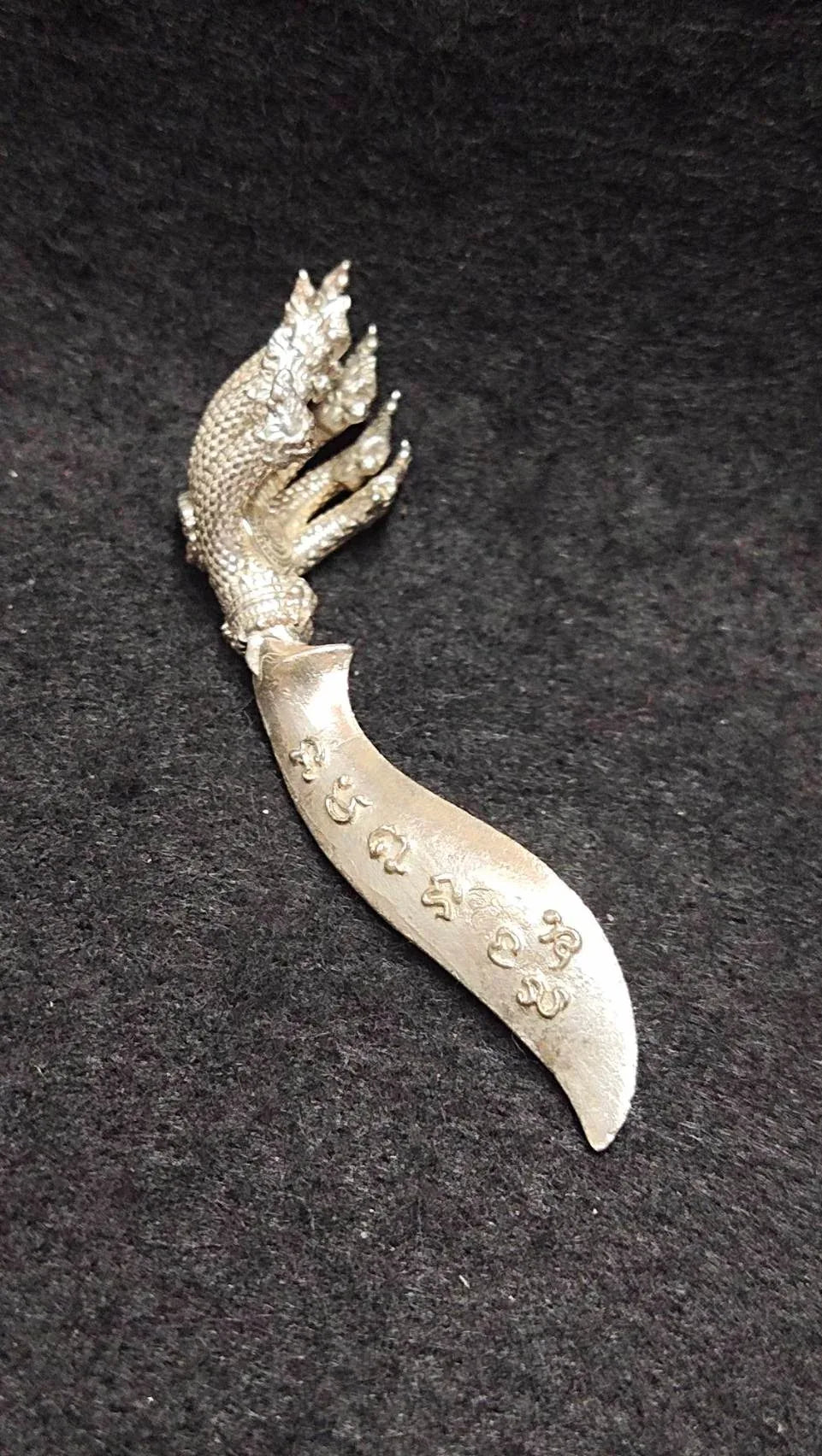 Authentic Meed Satta Nakharat Knife - Sacred Seven-Headed Naga Edition from Wat Tham Wang Pha, Ubon Ratchathani, Crafted in 2560