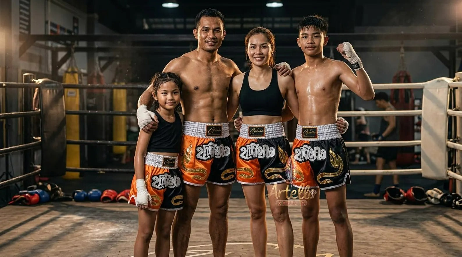 🥊 Muay Thai Shorts Kickboxing MMA Fight Shorts for Men Women Kids – Thai Boxing Training Gear, Breathable Quick Dry Martial Arts Combat Shorts