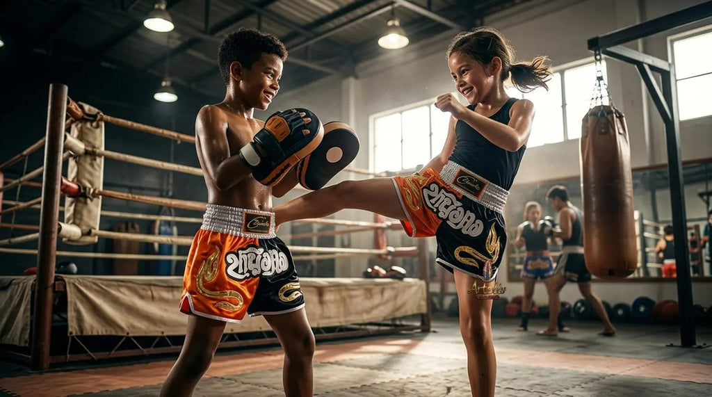 🥊 Muay Thai Shorts Kickboxing MMA Fight Shorts for Men Women Kids – Thai Boxing Training Gear, Breathable Quick Dry Martial Arts Combat Shorts