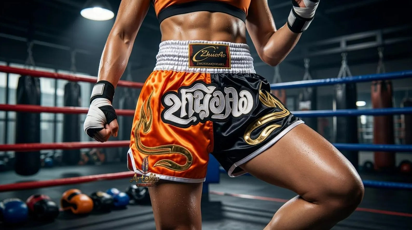 🥊 Muay Thai Shorts Kickboxing MMA Fight Shorts for Men Women Kids – Thai Boxing Training Gear, Breathable Quick Dry Martial Arts Combat Shorts