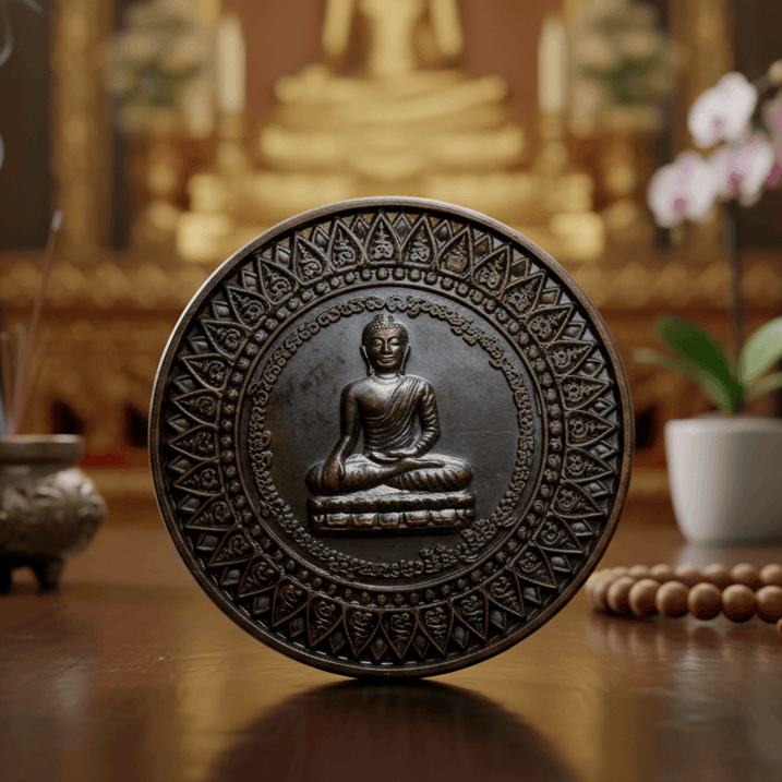 💎 IMMORTAL WEALTH RESONANCE: 2004 Luang Phor Phuttha Nimmit "Black Buddha" Sanctified Copper Talisman for Infinite Prosperity