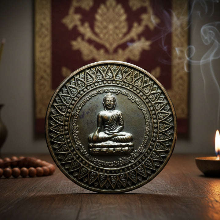 💎 IMMORTAL WEALTH RESONANCE: 2004 Luang Phor Phuttha Nimmit "Black Buddha" Sanctified Copper Talisman for Infinite Prosperity