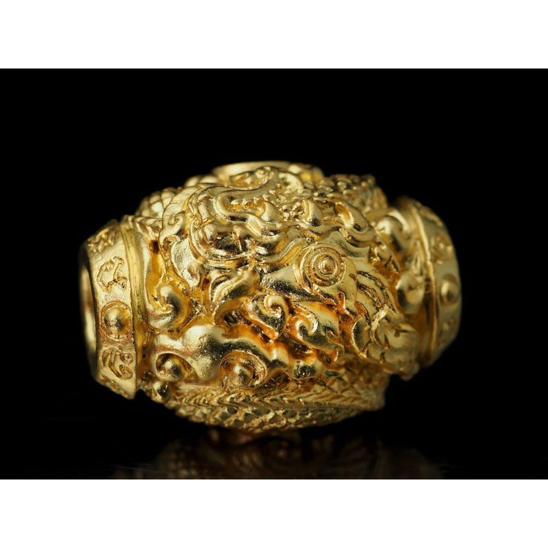 Gold Infinity Naga amulet for instant wealth with intricate dragon design by Thai Blessing Co