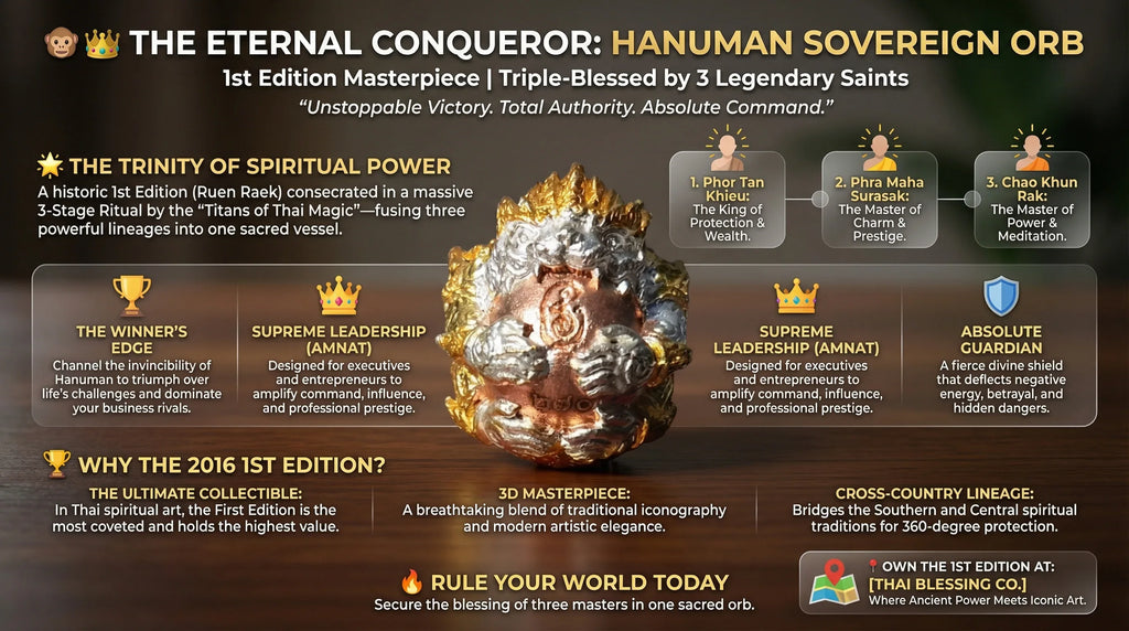 🐒👑 The Eternal Conqueror: Hanuman Sovereign Victory Orb – 1st Edition Masterpiece (Triple-Blessed by 3 Legendary Saints)