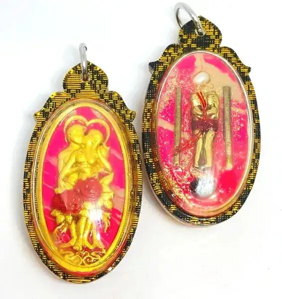 💞 Inn Khu Krasip Rak – The Whispering Lovers Amulet by Kruba Baeng | Thai Sacred Love Charm Thai Blessing Co By RURUECHA