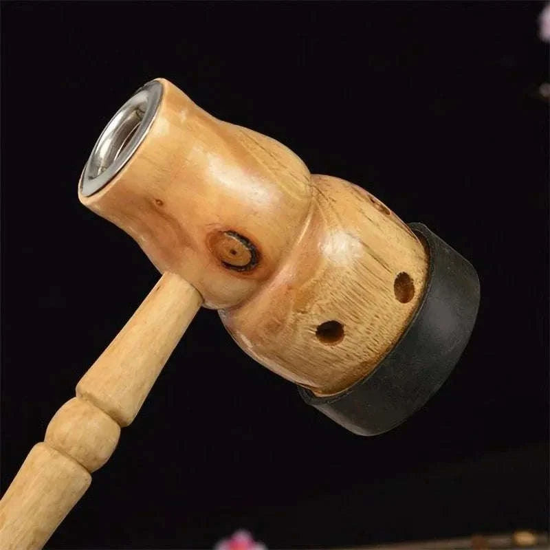 Jade Moxibustion Tool Handle Gourd Moxa Roll Burner – Natural Aspen Wood Warm Body Massage with Chinese Herbal Medicine for Meridian Penetration﻿
