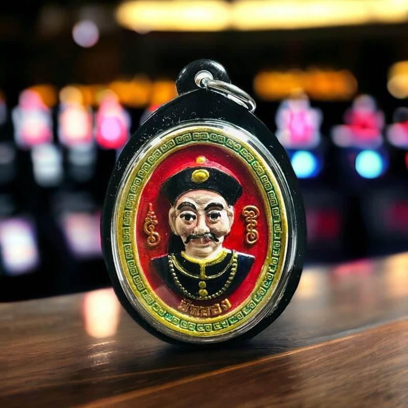 Jao Por Ee Kor Hong Maha Heng Powder Amulet by Master Amnaj for Abundance and Prosperity at Mahaviro Sanctuary 2023
