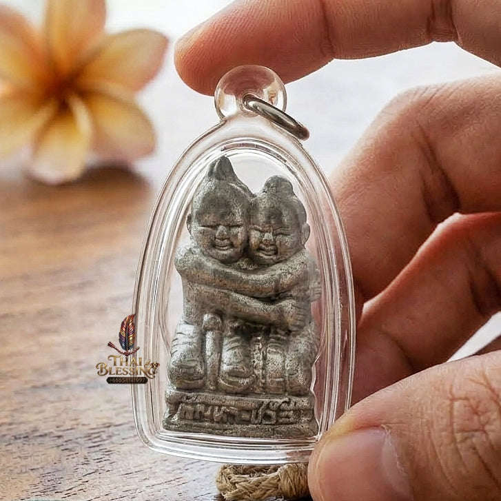 Kan Ha Chali Thai Amulet Protection talisman good luck charm spiritual jewelry Sacred Kuman Thong Kuman Ree Twin Spirit Dual Divine Blessing Thai Blessing Co By RURUECHA