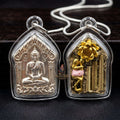 Khun Paen Pendant Thai Amulet Protection talisman good luck charm spiritual jewelry Sovereign Sacred Spirit Magnetism & Radiant Silver Elegance Khun Paen Phrai Mae Bua Thong Thai Blessing Co By RURUECHA