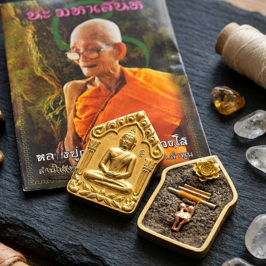 Khun Paen Phrai Mae Bua Thong Thai Amulet Protection talisman good luck charm spiritual jewelry Sacred Charm Metta Maha Saneh Wealth Attraction Thai Blessing Co By RURUECHA