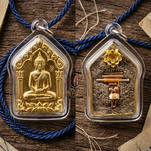 Khun Paen Phrai Mae Bua Thong Thai Amulet Protection talisman good luck charm spiritual jewelry Sacred Charm Metta Maha Saneh Wealth Attraction Thai Blessing Co By RURUECHA