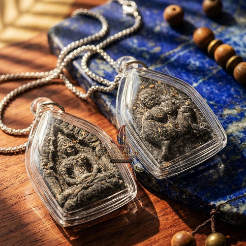 Khun Paen Phrai Sane Thai Amulet Protection talisman good luck charm spiritual jewelry Sacred Charm Metta Maha Saneh Mae Per Dok Thong Esoteric Alchemy Thai Blessing Co By RURUECHA