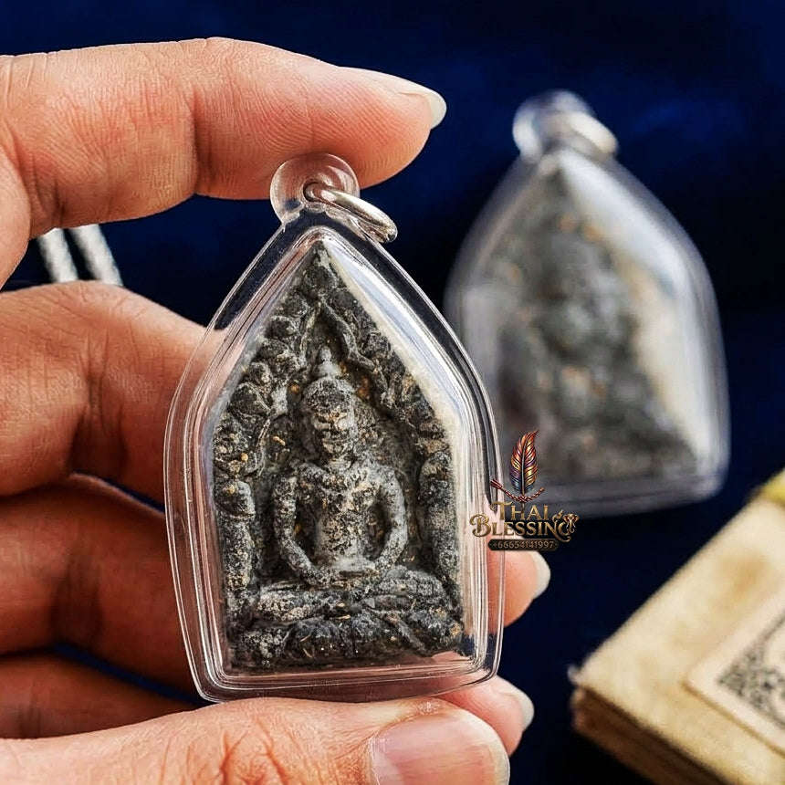 Khun Paen Phrai Sane Thai Amulet Protection talisman good luck charm spiritual jewelry Sacred Charm Metta Maha Saneh Mae Per Dok Thong Esoteric Alchemy Thai Blessing Co By RURUECHA