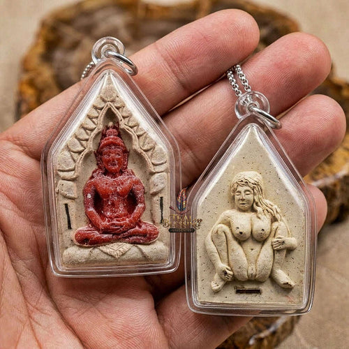 Khun Paen Phrai Sane Thai Amulet Protection talisman good luck charm spiritual jewelry Sacred Charm Metta Maha Saneh Mae Per Dok Thong Sacred Spell Takrut Thai Blessing Co By RURUECHA