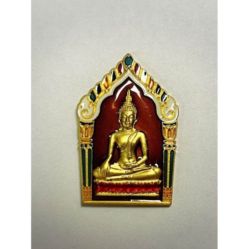 Khun Phaen Wealth Amulet for Success, Protection, and Prosperity Red enamel