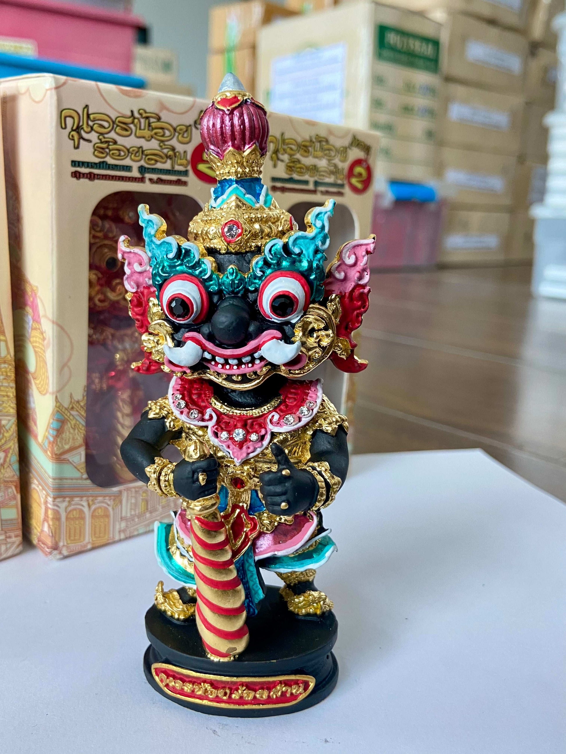 Khwen Khuveren Statue for Prosperity - 5 Inch Abundance and Wealth Figurine 1.5 Paint