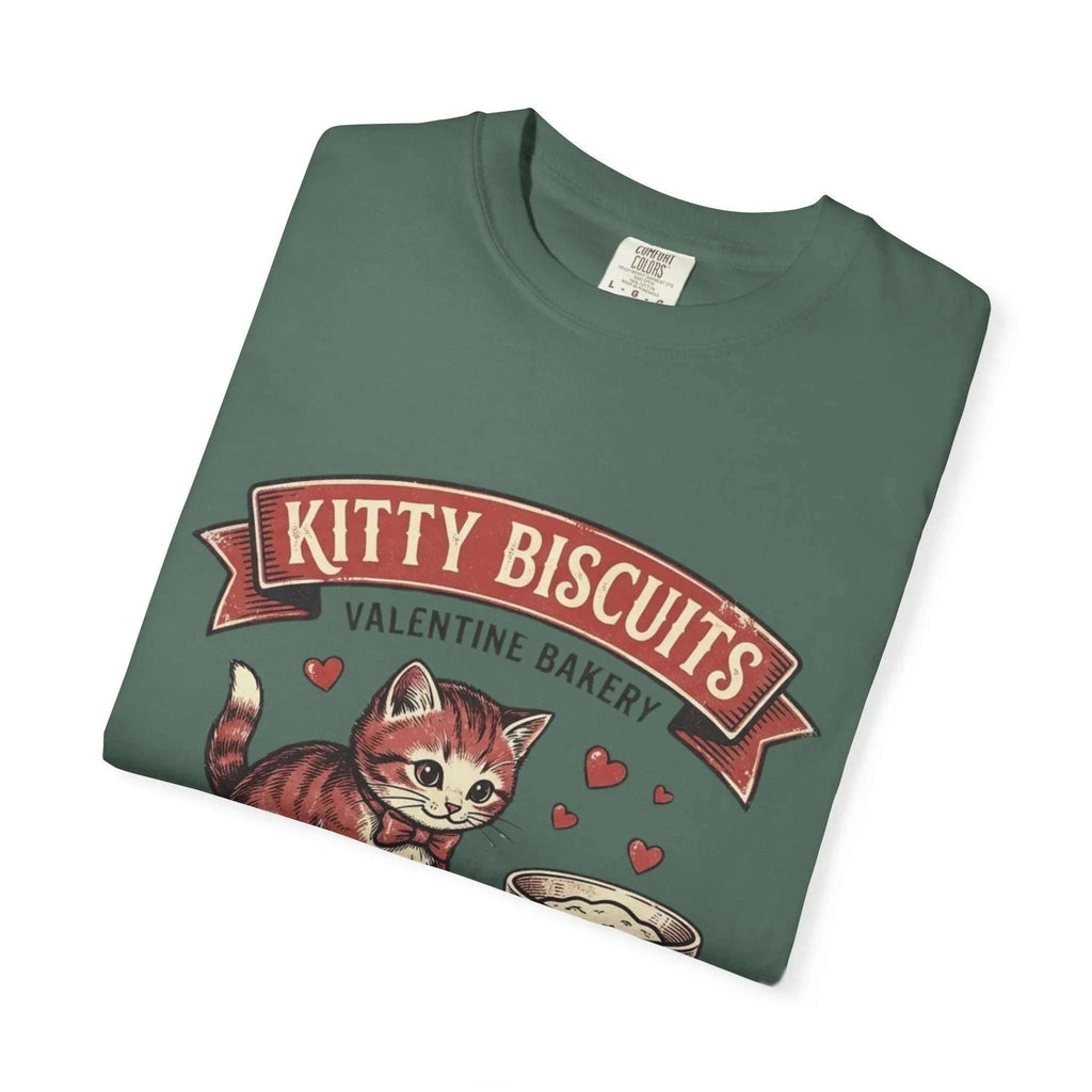 Kitty Biscuits T-Shirt | Valentine Bakery Cat We Knead You Graphic Tee