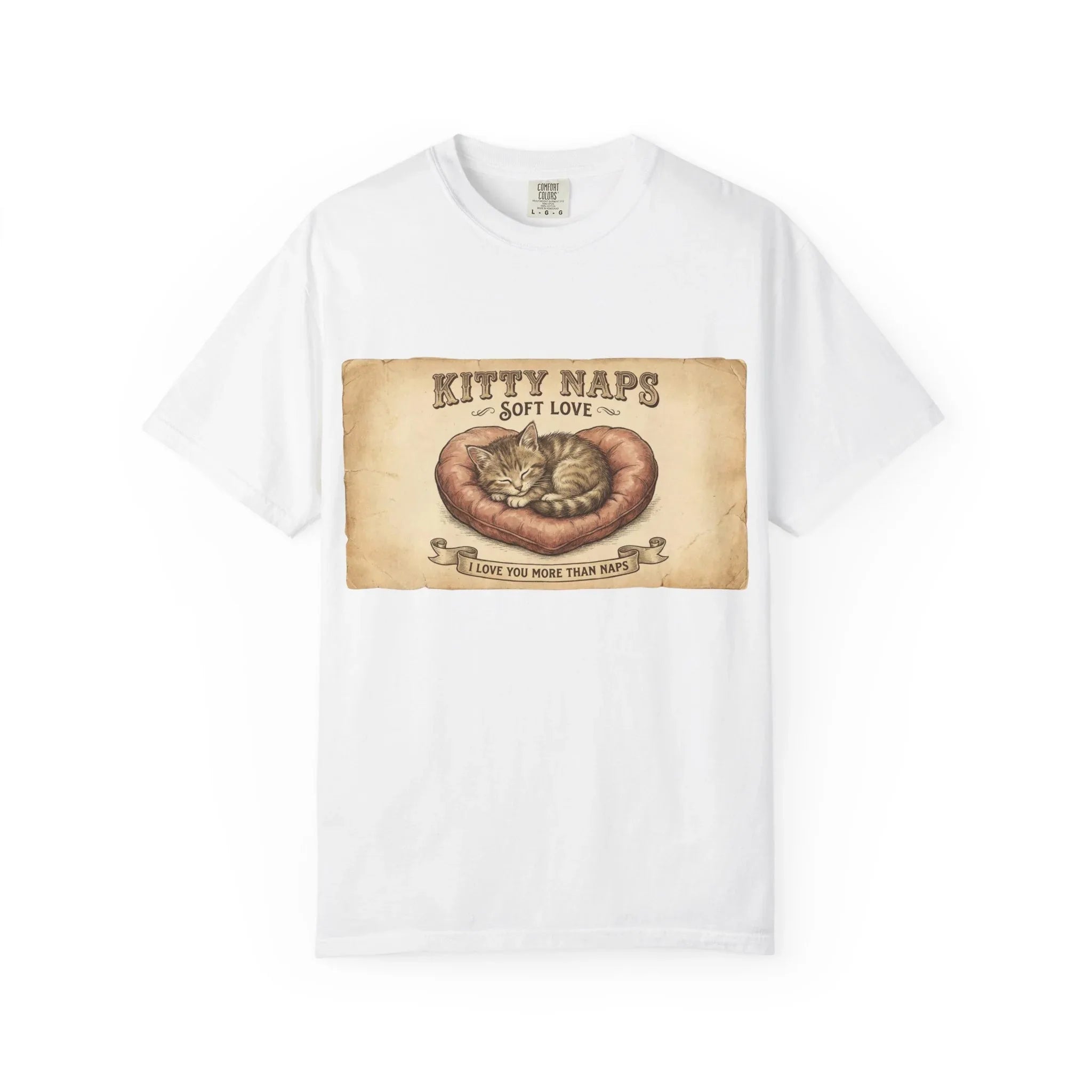 Kitty Naps Shirt, Sleeping Cats Vintage Illustration T-Shirt, Sepia Kitten Art Tee, Cozy Retro Cat Lover Gift, Cottagecore