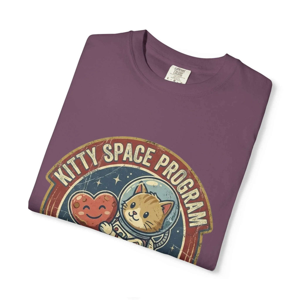 Kitty Space Program Im Over the Moon T-Shirt | Vintage Cat Astronaut Graphic Tee | Retro Space Cat Lover Gift Shirt