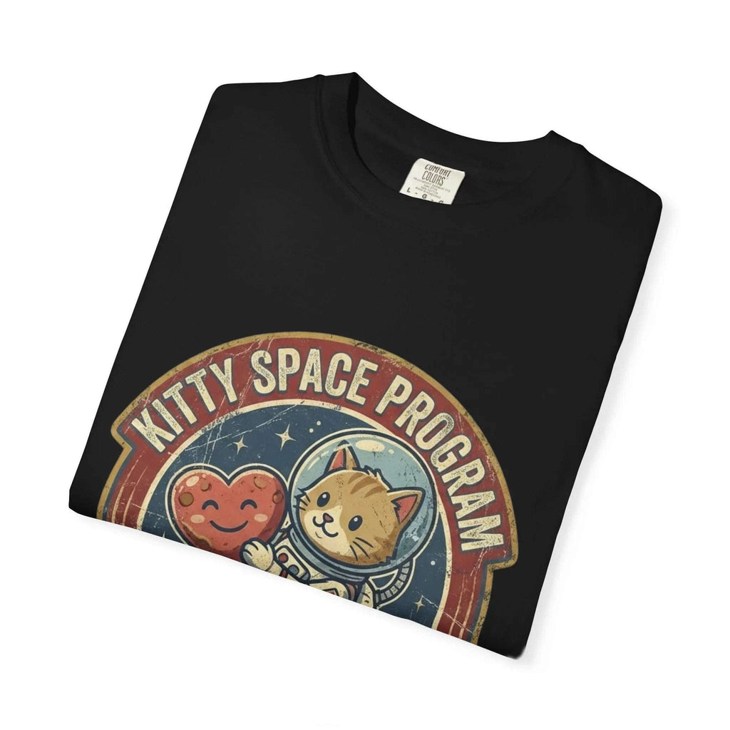 Kitty Space Program Im Over the Moon T-Shirt | Vintage Cat Astronaut Graphic Tee | Retro Space Cat Lover Gift Shirt