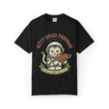 Kitty Space Program T-Shirt | Vintage Astronaut Cat Im Over the Moon Graphic Tee | Retro Space Cat Lover Gift Shirt Black