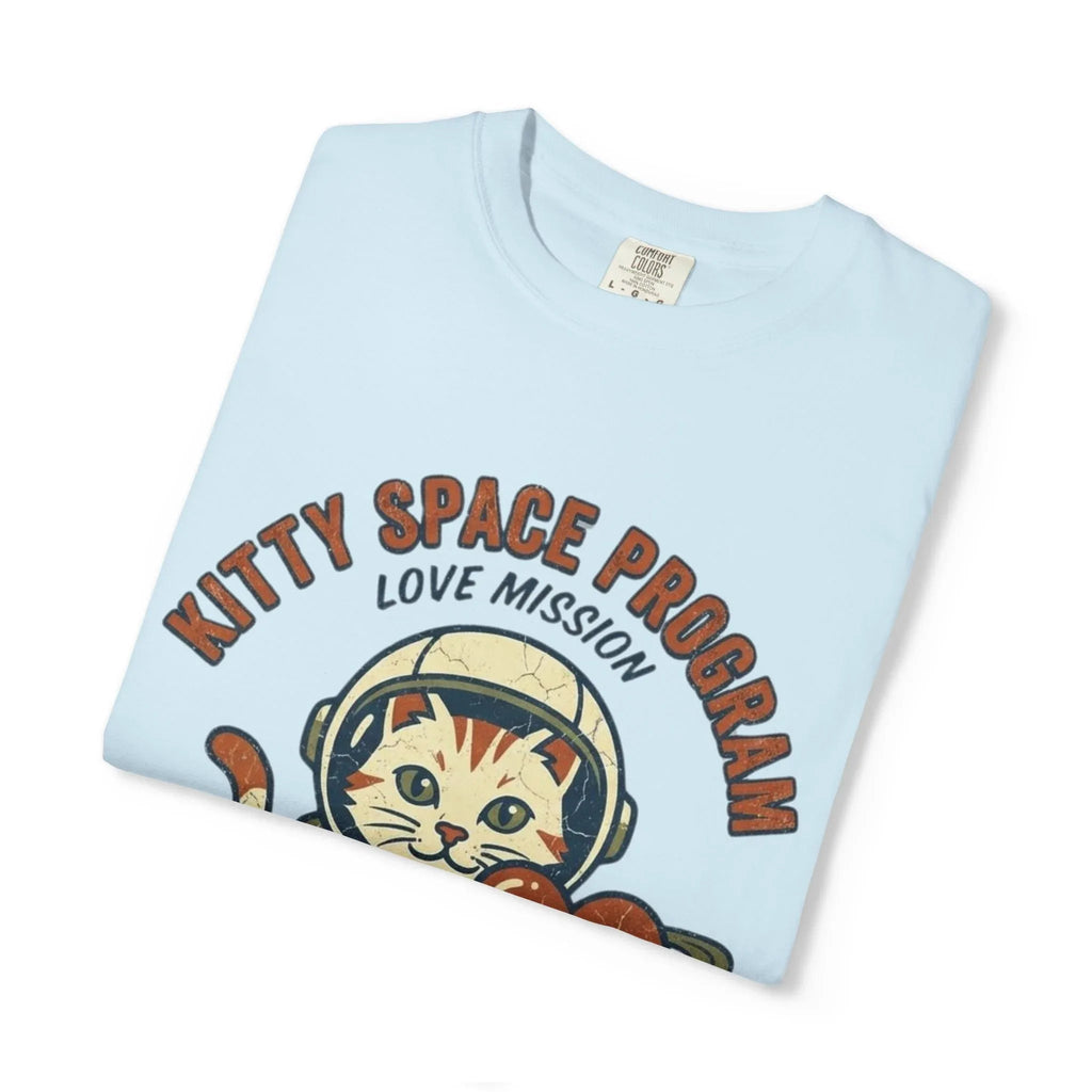 Kitty Space Program T-Shirt | Vintage Astronaut Cat Im Over the Moon Graphic Tee | Retro Space Cat Lover Gift Shirt