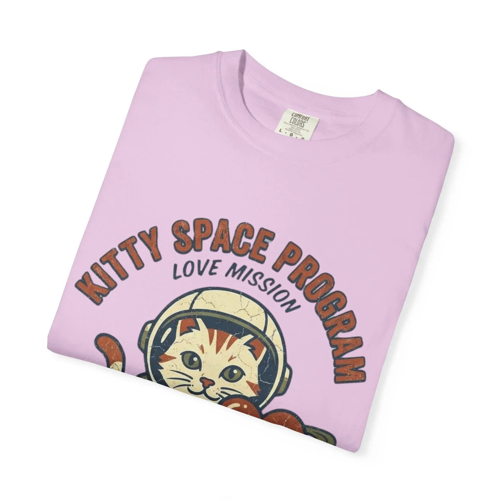 Kitty Space Program T-Shirt | Vintage Astronaut Cat Im Over the Moon Graphic Tee | Retro Space Cat Lover Gift Shirt