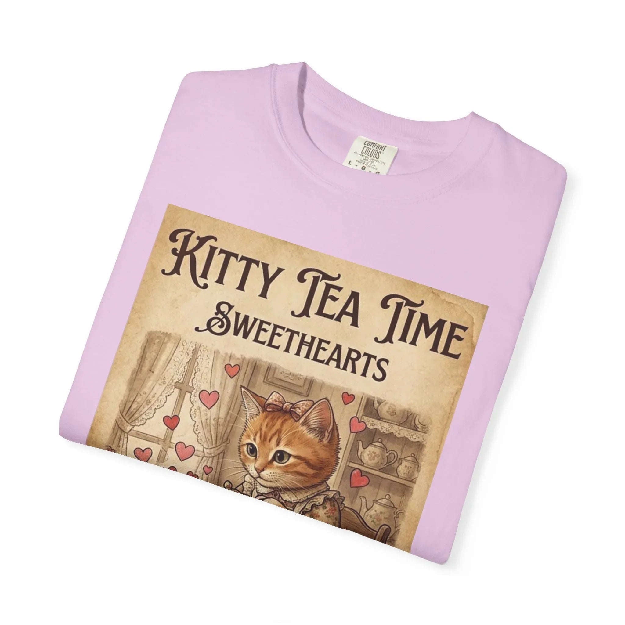 Kitty Tea Time T-Shirt | Vintage Cat Youre My Cup of Tea Graphic Tee | Retro Cozy Cat Lover Gift Shirt