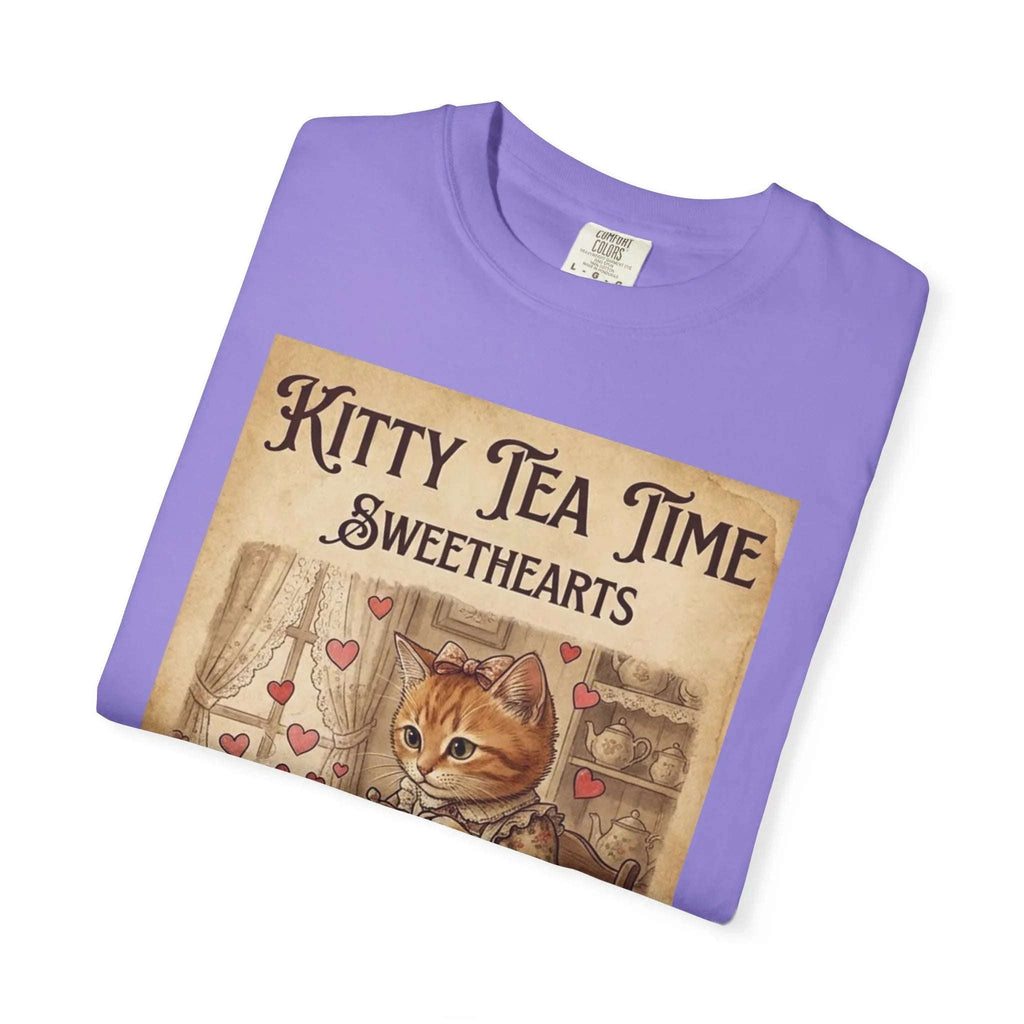 Kitty Tea Time T-Shirt | Vintage Cat Youre My Cup of Tea Graphic Tee | Retro Cozy Cat Lover Gift Shirt