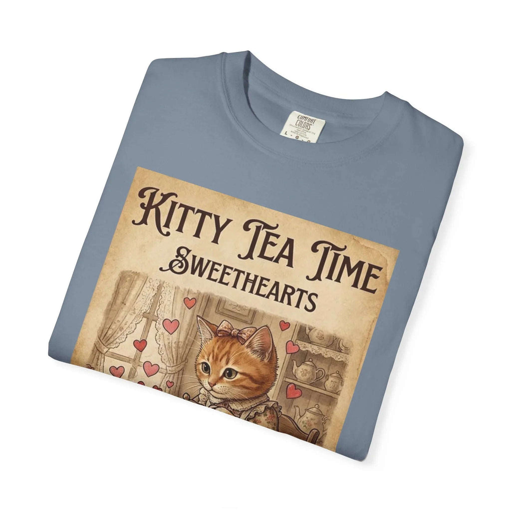 Kitty Tea Time T-Shirt | Vintage Cat Youre My Cup of Tea Graphic Tee | Retro Cozy Cat Lover Gift Shirt