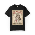 Kitty Valentine Official Approved T-Shirt | Vintage Kitten Stamp Graphic Tee | Retro Valentine Cat Lover Gift Shirt Black