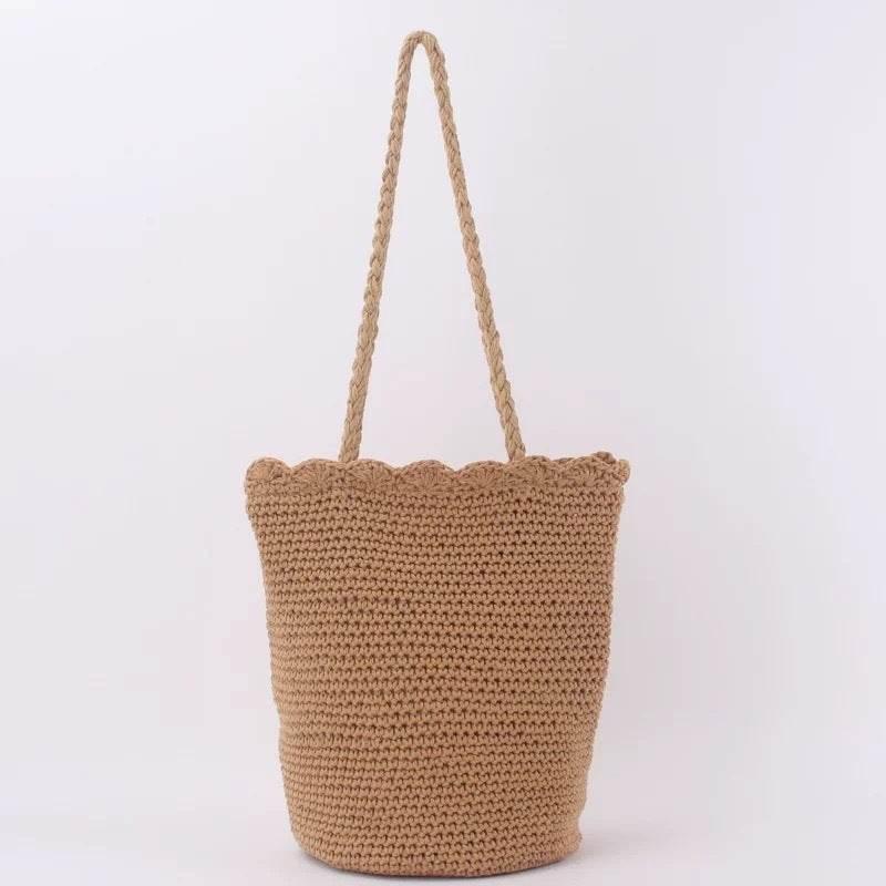 Korean Handwoven Shoulder Bag for Chic Everyday Style