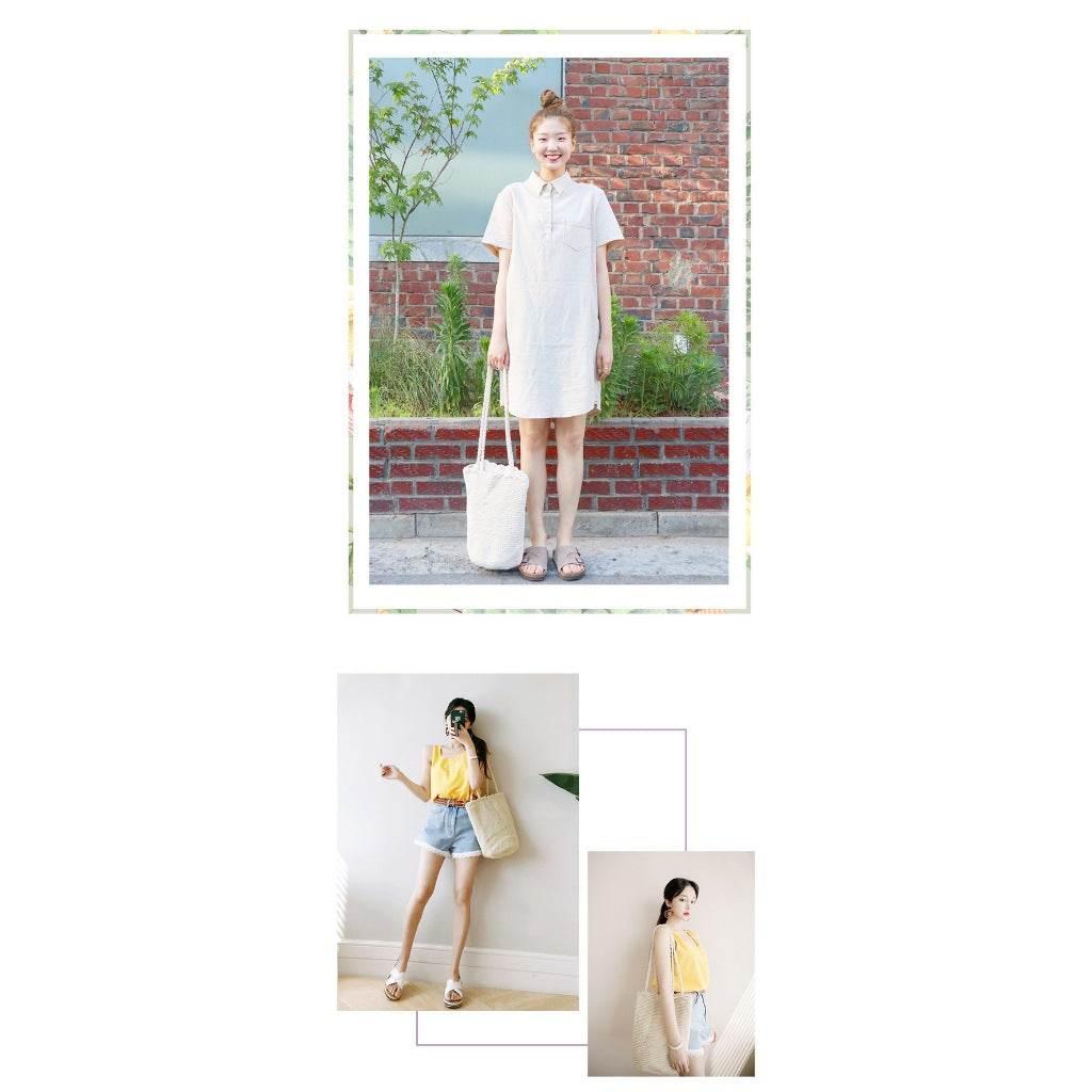 Korean Handwoven Shoulder Bag for Chic Everyday Style