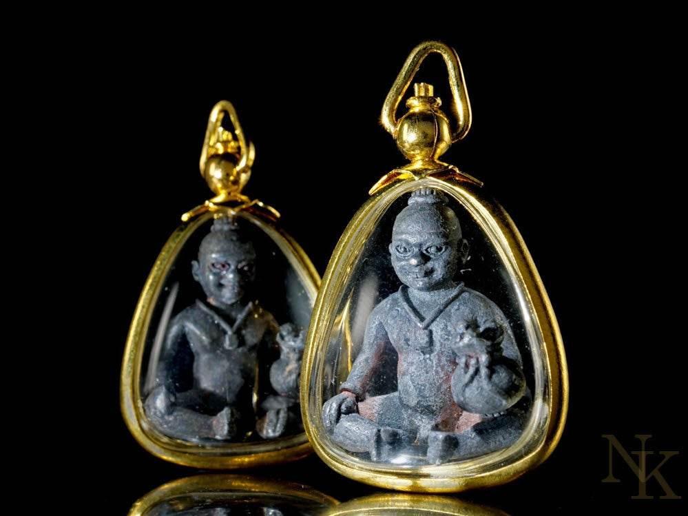 Kuman Chao Sua Noi Amulet - Rich Guardian Talisman for Wealth and Protection Waterproof frame1