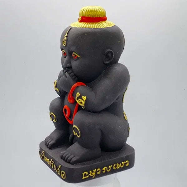 Kuman Dut Wealth Amulet – 2-Inch Spirit Child Prosperity Charm by Ajarn Nanboon (2025) for Good Fortune