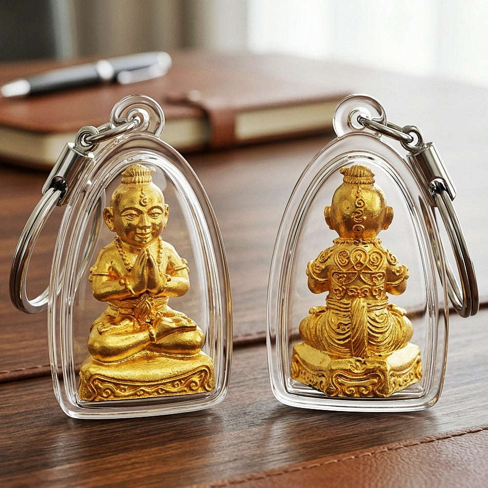 ✨ Kuman Phrai Sitthi Chok Nuea Samrit Chup Thong Gold-Plated Wealth-Drawing Phrai Child Spirit - Supreme Financial Prosperity, Commerce, & Infinite Sustenance Thai Blessing Co By RURUECHA