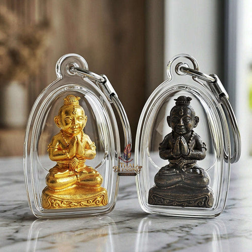 ✨ Kuman Phrai Sitthi Chok Nuea Samrit Rom Dam Wealth-Drawing Phrai Child Spirit - Supreme Financial Prosperity, Commerce, & Infinite Sustenance Thai Blessing Co By RURUECHA