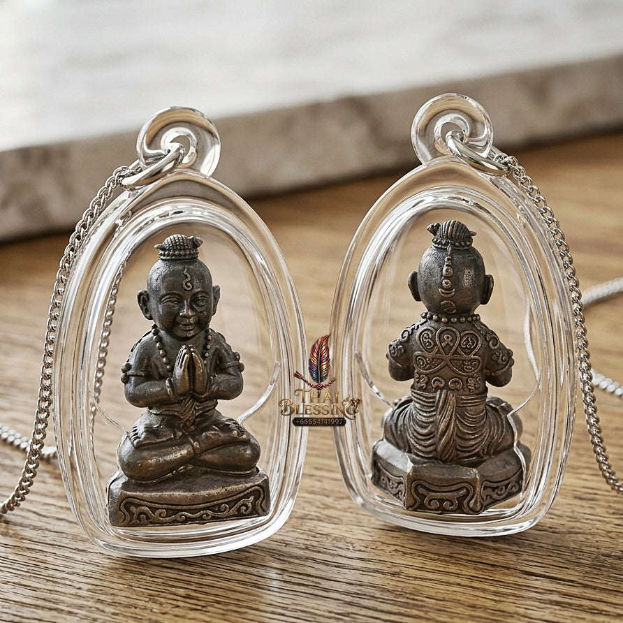 ✨ Kuman Phrai Sitthi Chok Nuea Samrit Rom Dam Wealth-Drawing Phrai Child Spirit - Supreme Financial Prosperity, Commerce, & Infinite Sustenance Thai Blessing Co By RURUECHA