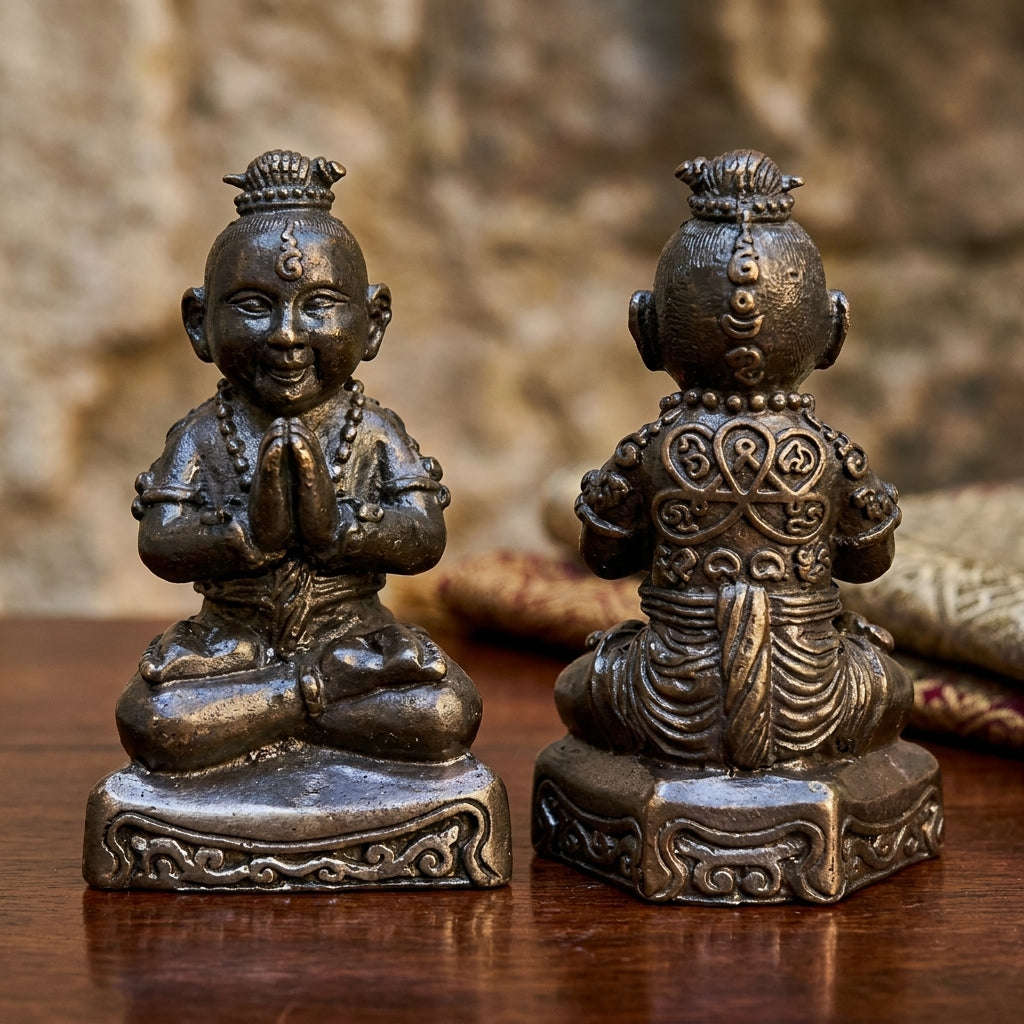 ✨ Kuman Phrai Sitthi Chok Nuea Samrit Rom Dam Wealth-Drawing Phrai Child Spirit - Supreme Financial Prosperity, Commerce, & Infinite Sustenance Thai Blessing Co By RURUECHA