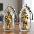 ✨ Kuman Setthi Faet Siam Aum Tukta Nuea Thong Lueang  Twin Millionaire Kuman Thong Holding Dolls - Sacred Brass Wealth, Child Spirit Companionship, & Commercial Prosperity Thai Blessing Co By RURUECHA