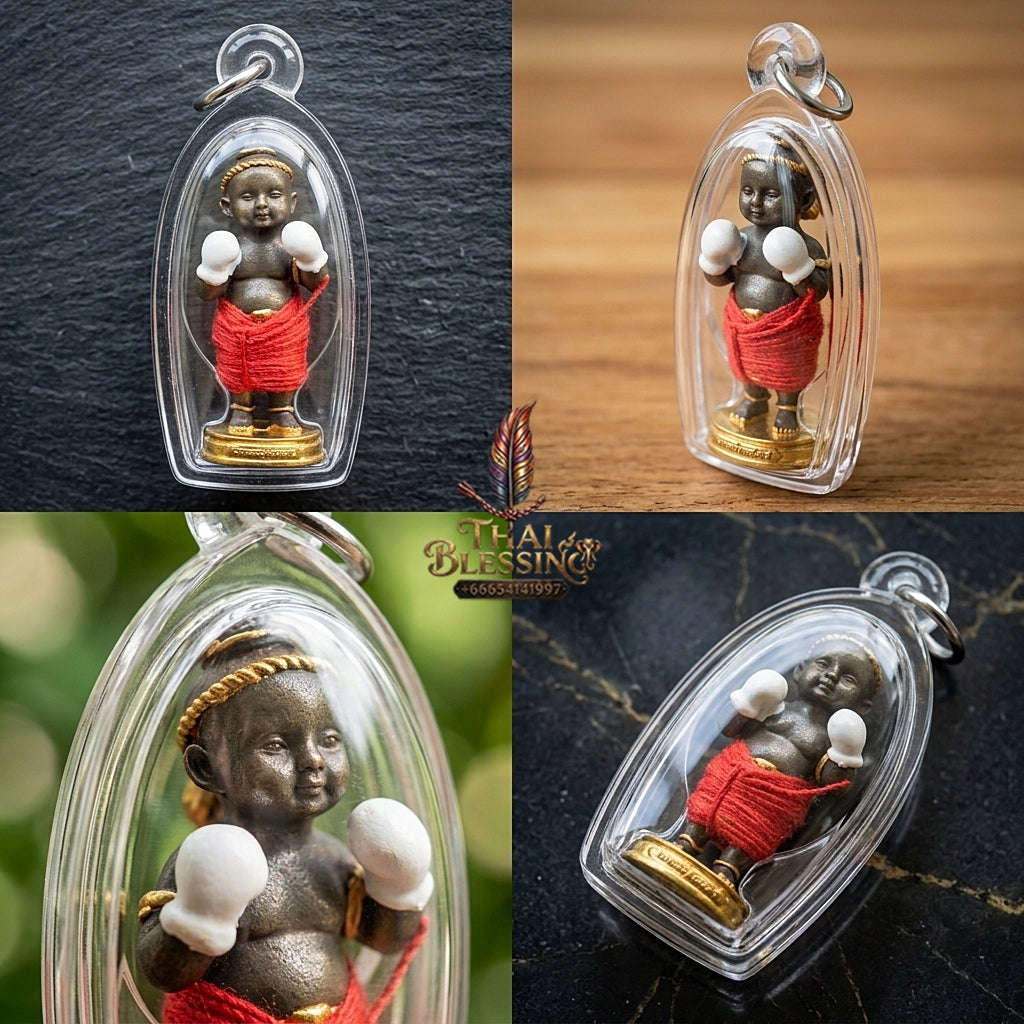 ✨ Kuman Setthi Faet Siam Chok Muai Nuea Khan Long Hin (Master-Grade Siamese Twin Millionaire Boxer Kuman Thong - Bell-Metal Bronze Wealth, Speculative Luck, & Business Triumph