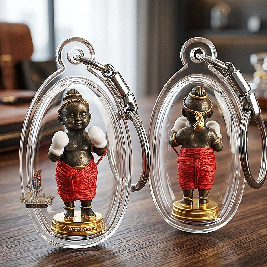 ✨ Kuman Setthi Faet Siam Chok Muai Nuea Khan Long Hin (Master-Grade Siamese Twin Millionaire Boxer Kuman Thong - Bell-Metal Bronze Wealth, Speculative Luck, & Business Triumph