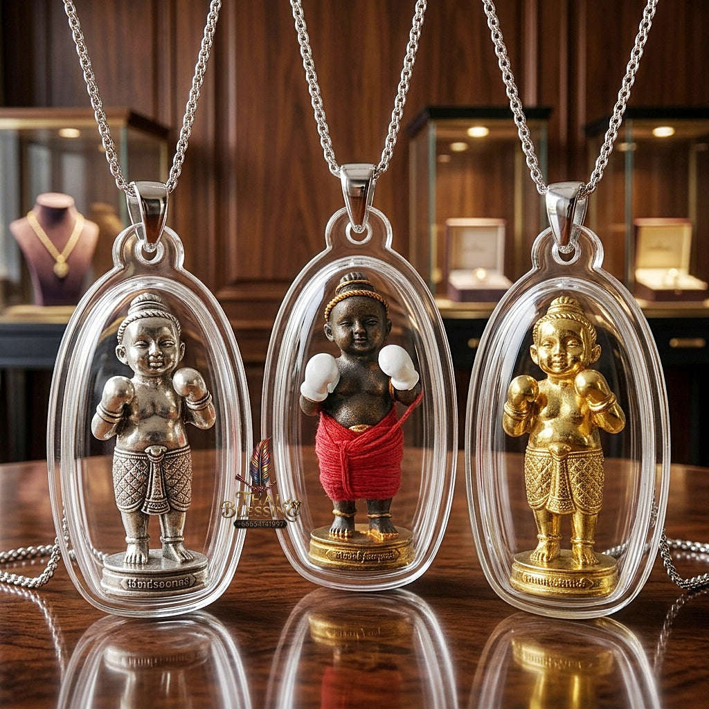 ✨ Kuman Setthi Faet Siam Chok Muai Nuea Khan Long Hin (Master-Grade Siamese Twin Millionaire Boxer Kuman Thong - Bell-Metal Bronze Wealth, Speculative Luck, & Business Triumph